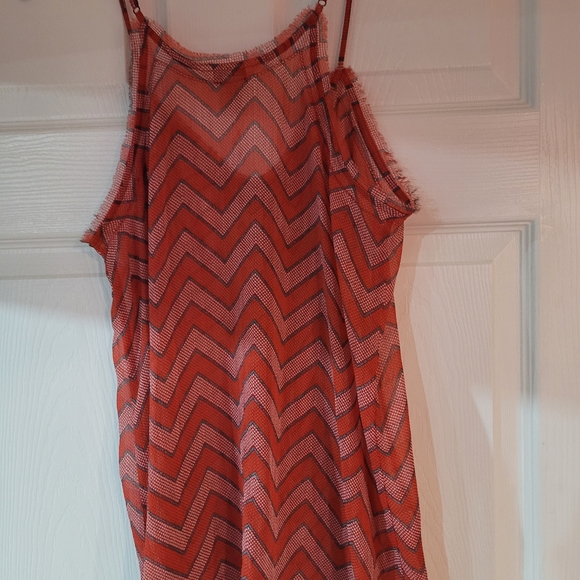 Very nice multi colored summer top! Great quality. (L) Made by Arizona jeans co. - Picture 1 of 2